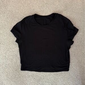 Alo Black Cropped Tee